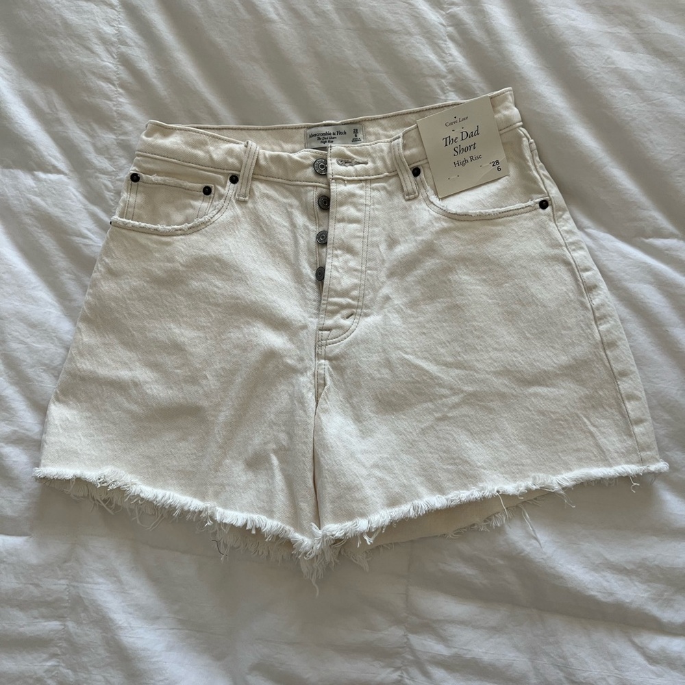 Abercrombie Curve Love High Rise Dad Shorts 28